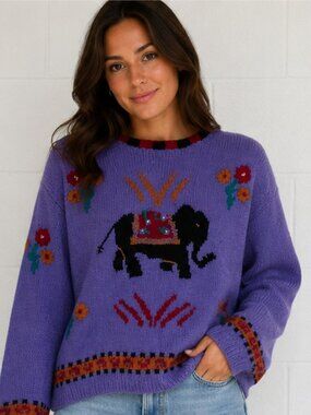 Handmade knit sweater heirlooms medium